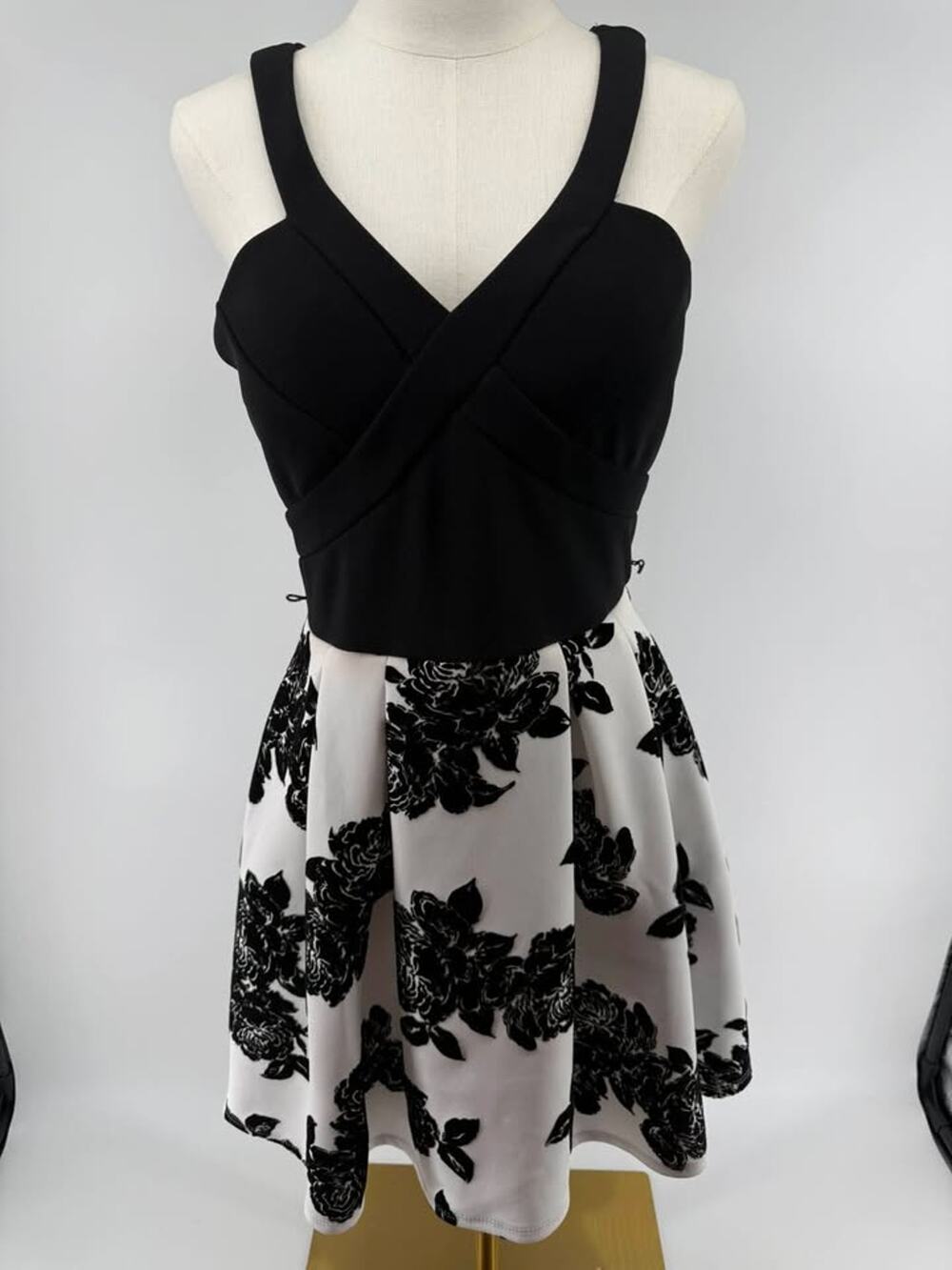 Crystal Doll Velvet Floral Fit Flare Homecoming Dress Whimsygoth Size 13